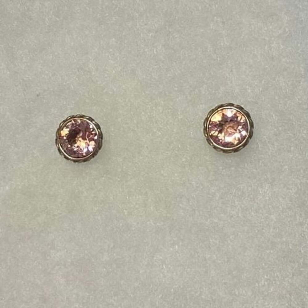 Brighton Pink Crystal Iris Stud Earrings